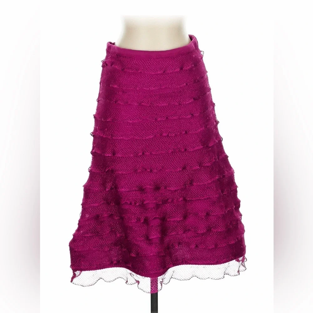 Alexis Fuchsia Knit A-Line Skirt XS